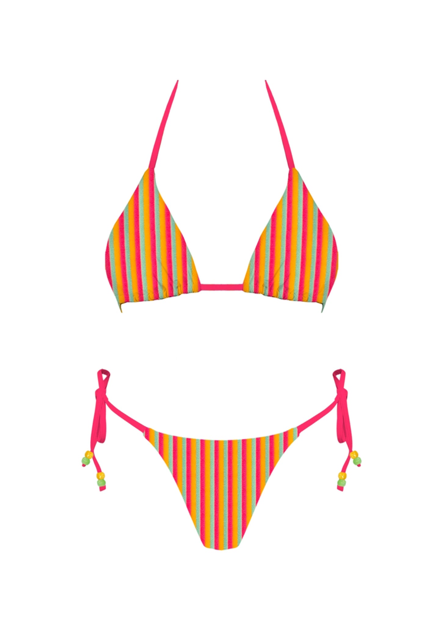 Dolce Cabana Terry Striped Bikini Bottoms