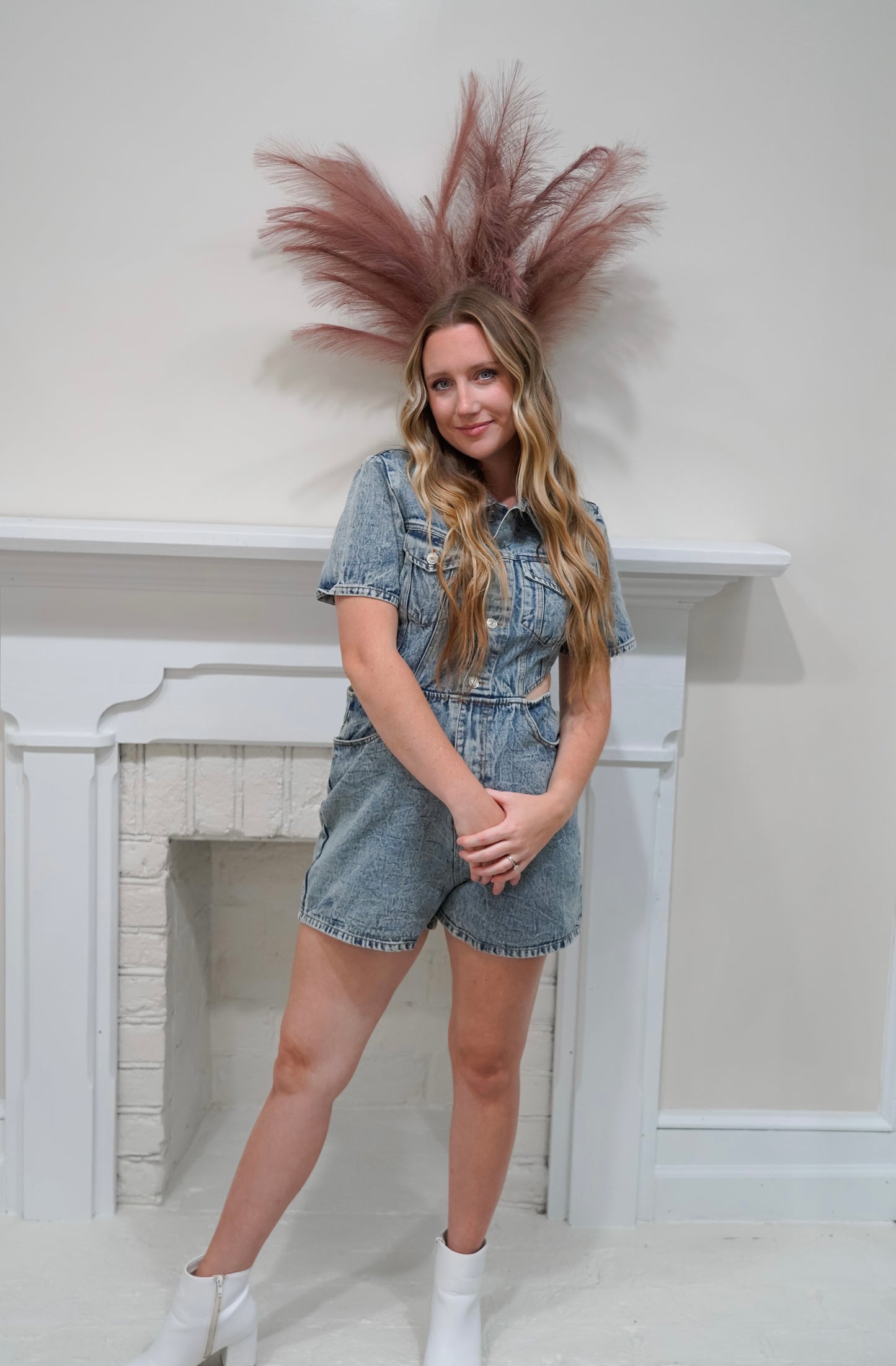 'Georgia' Denim Cut Out Romper