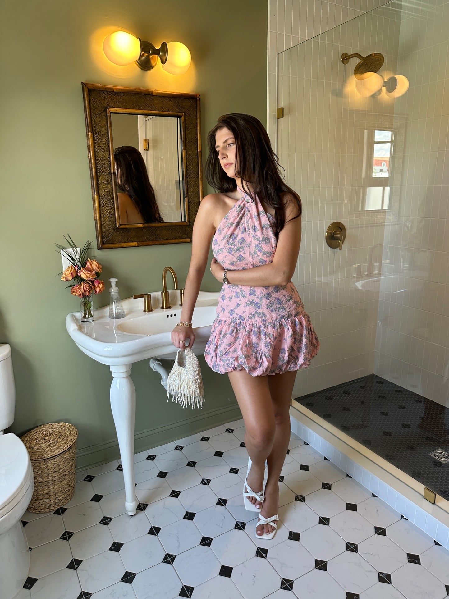 'Kelly' Bubble Hem Mini Dress