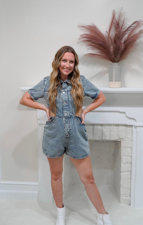 'Georgia' Denim Cut Out Romper