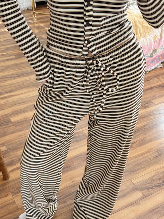 'Julie' Striped Knit Pants