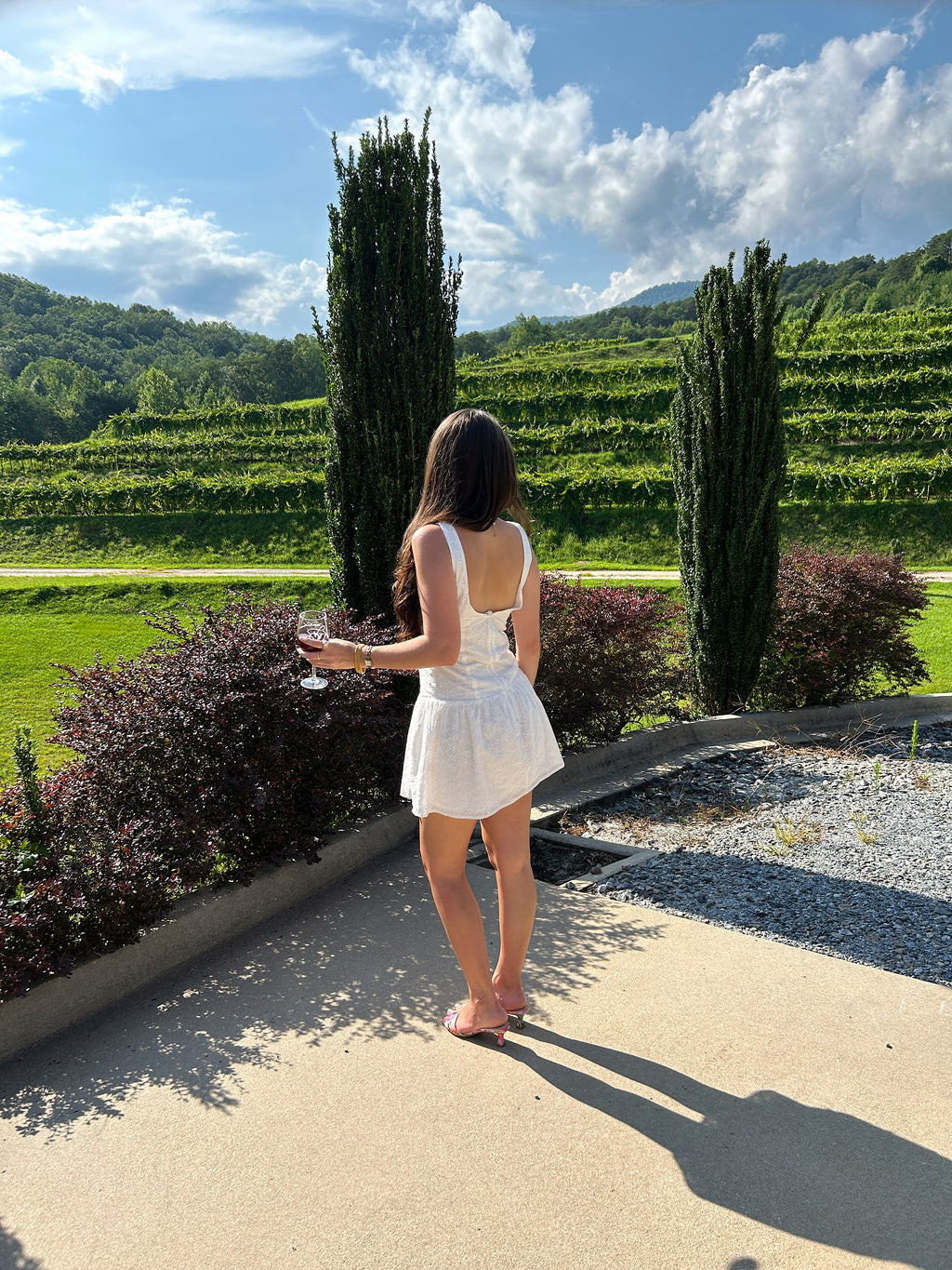 'August' Eyelet Mini Dress