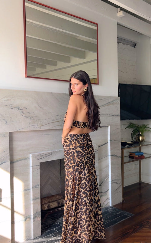 'Dolce' Leopard Skirt Set