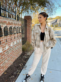 Melrose Plaid Jacket - Taupe
